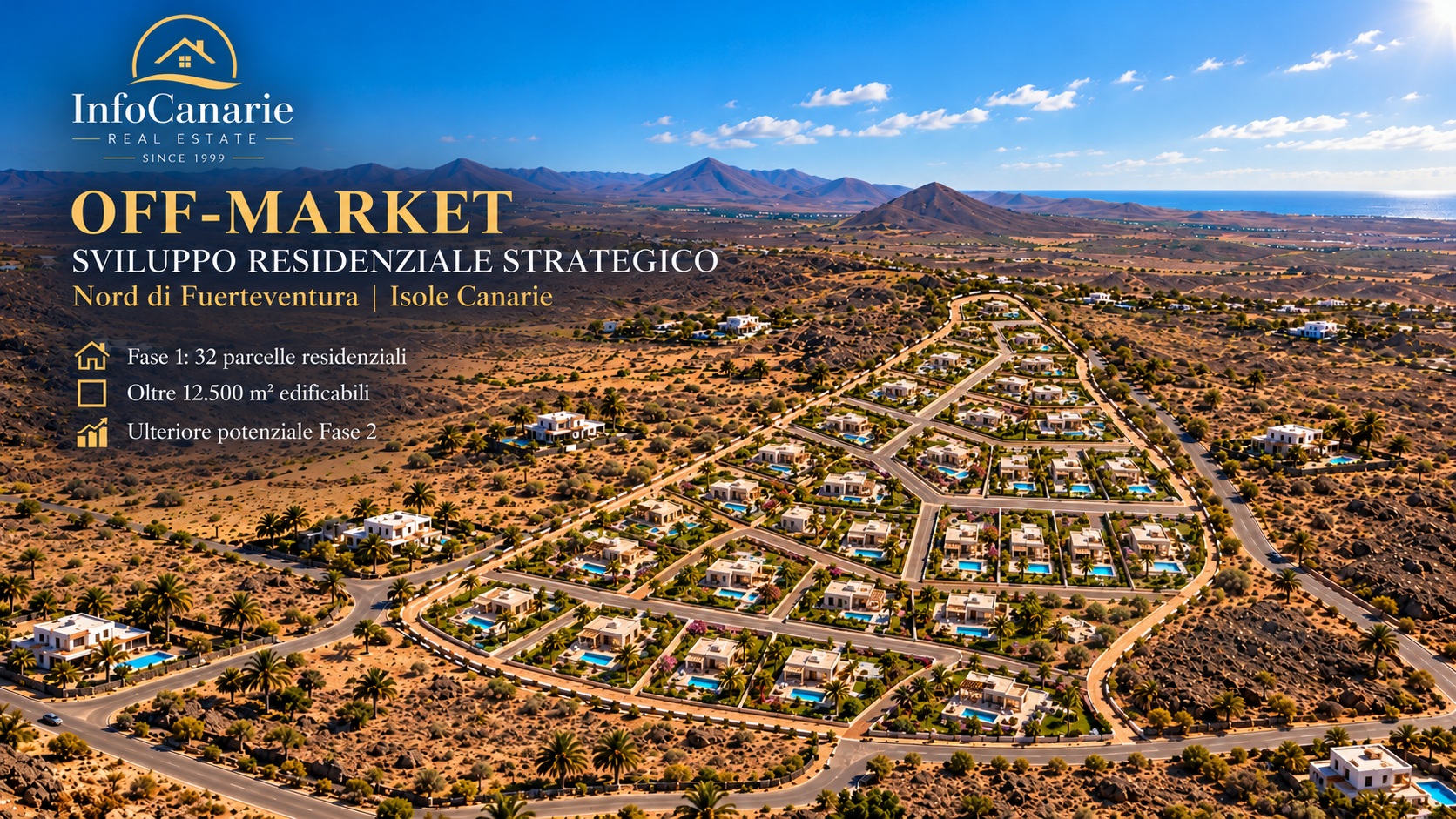 OFF MARKET Rendering Opportunità Strategica di Sviluppo Residenziale Fuerteventura Nord InfoCanarie Real Estate