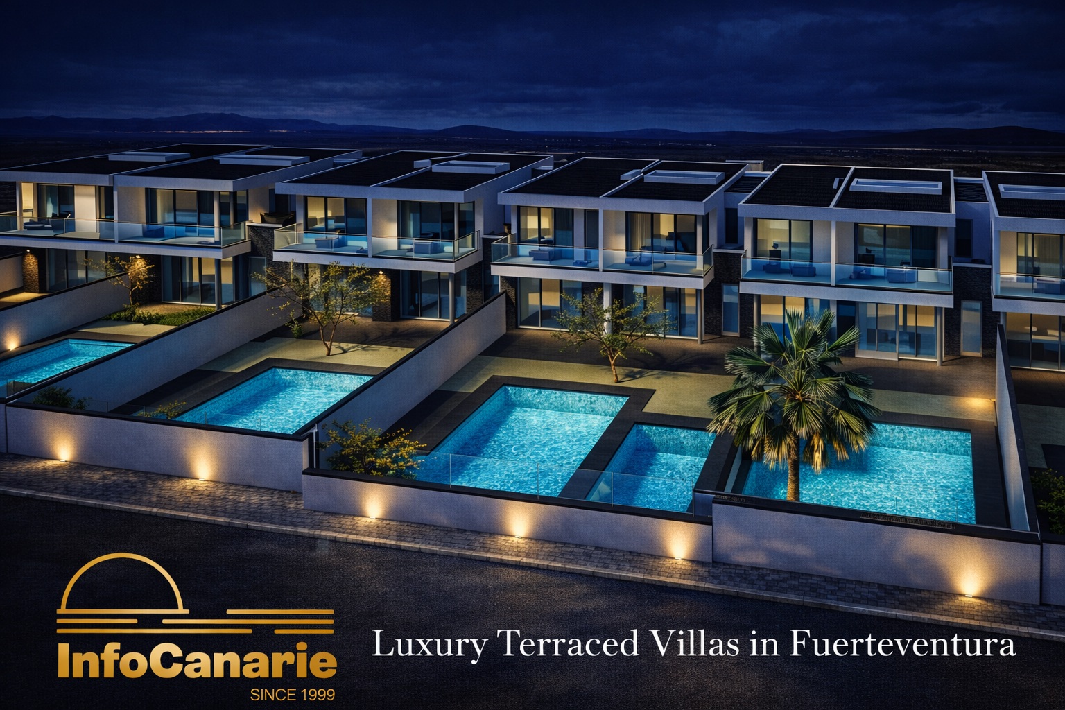 terraced luxury villas for sale in casilla de costa Villaverde de La Oliva Fuerteventura modern and Italian Style